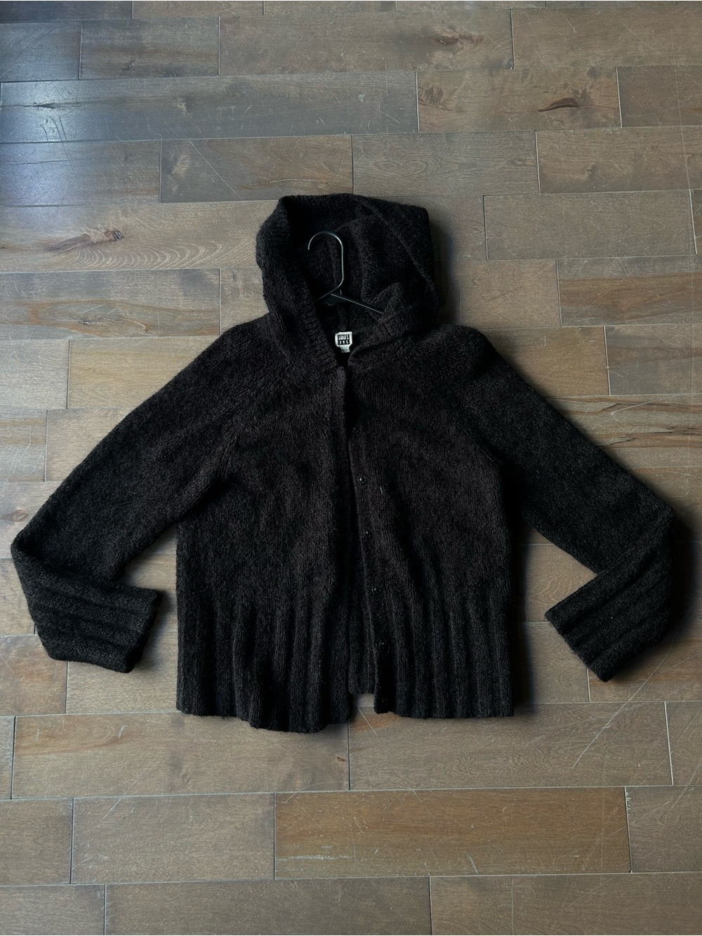 Cozy Black Hooded Women's Sweater